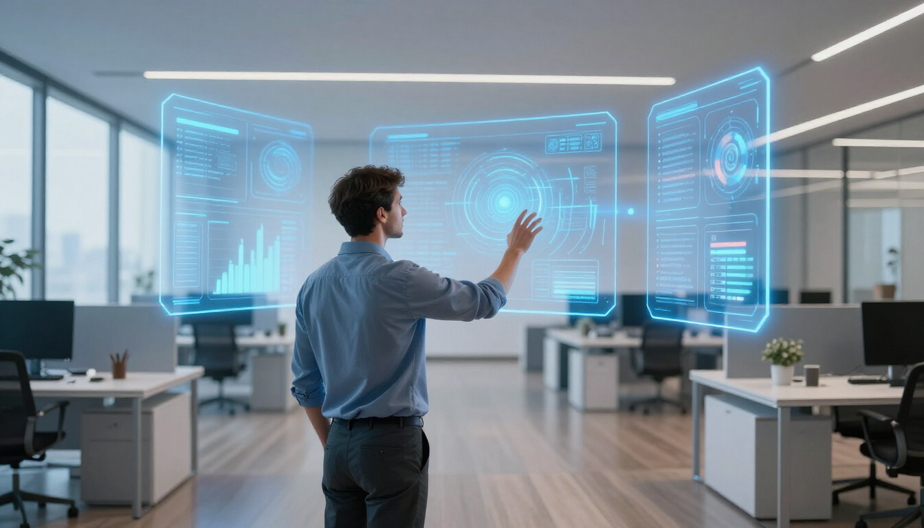AI interface showing digital marketing data and analytics nodes