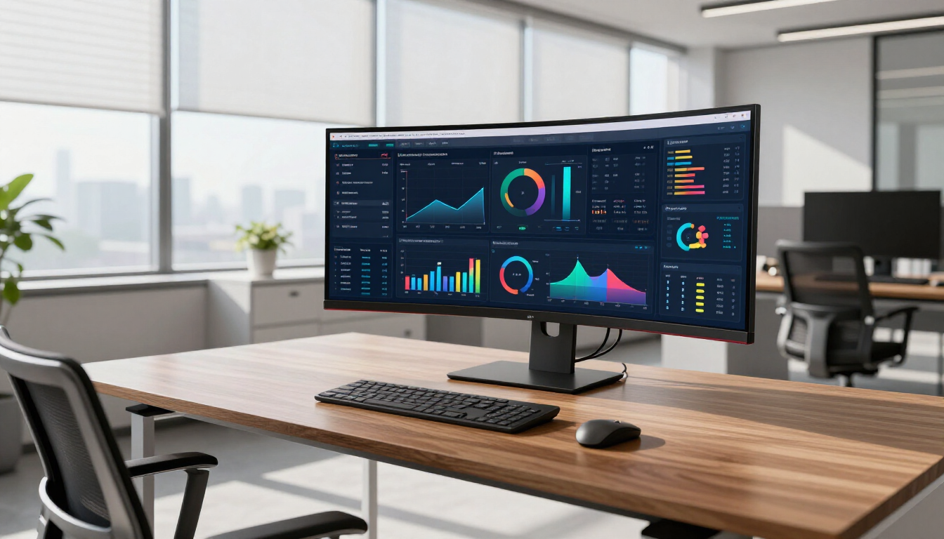 Data analytics dashboard showing conversion growth charts.