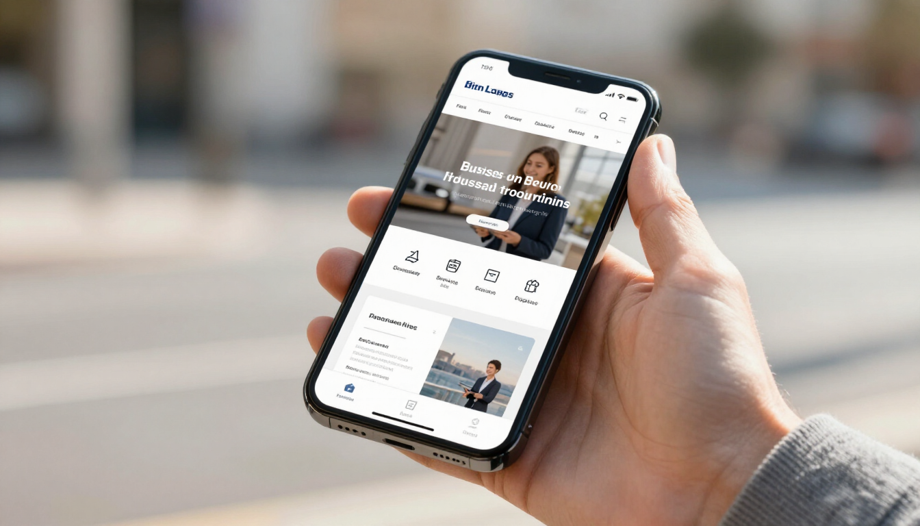 Person holding a smartphone with a fast responsive website