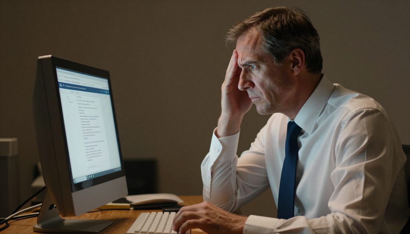 Frustrated business owner