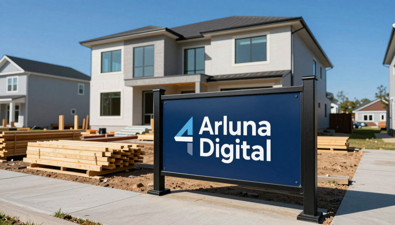 Modern residential construction site in Kansas