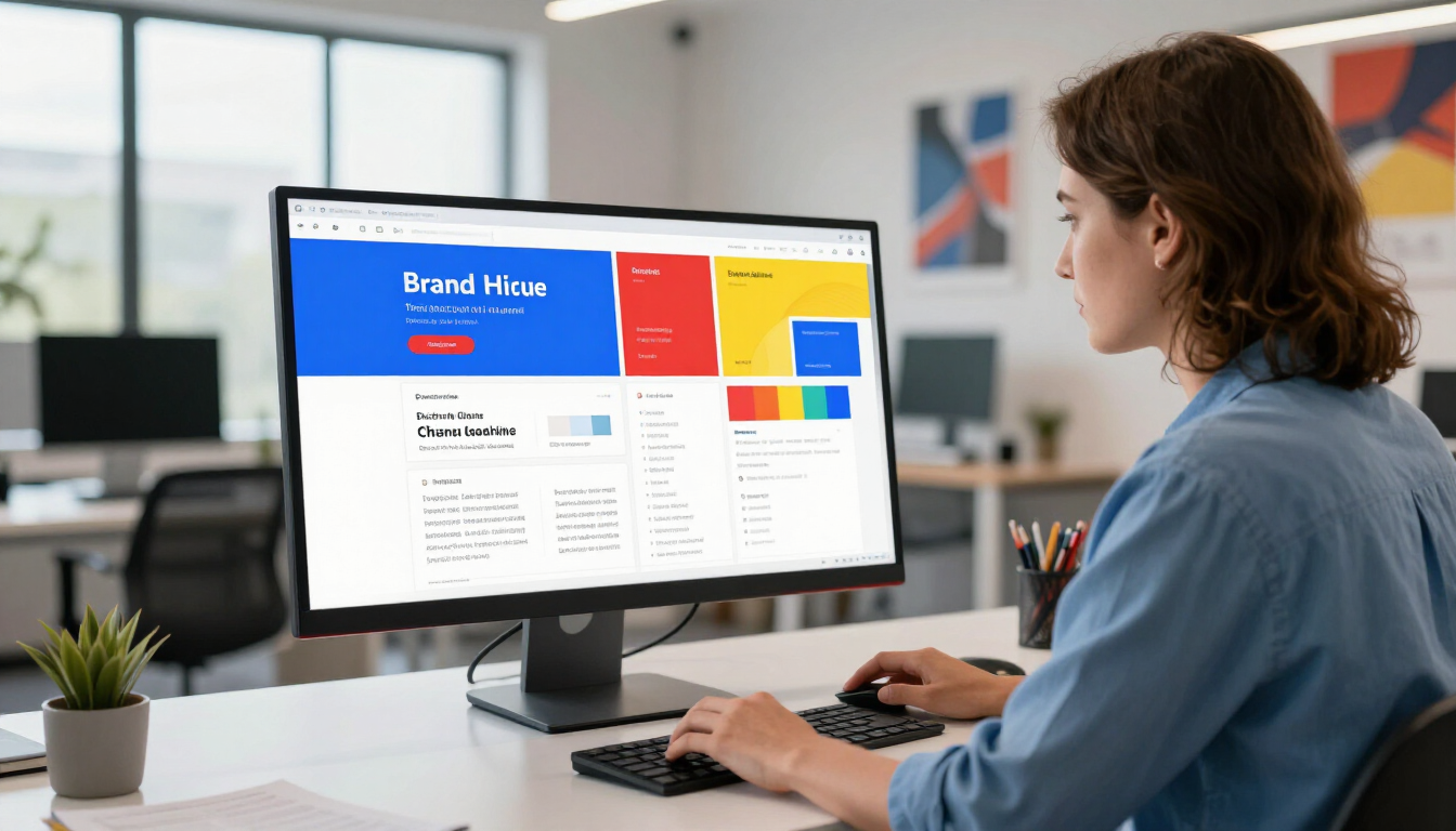 Professional Designer Working on Brand Guidelines