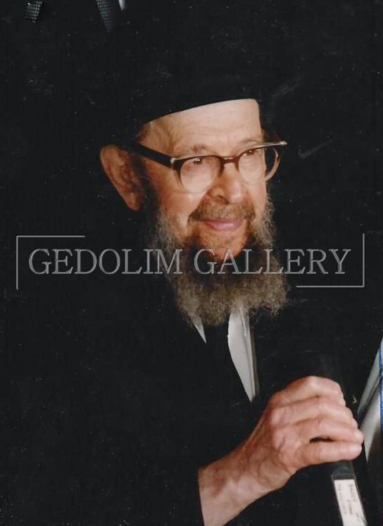 A man with glasses and a beard is standing in front of a sign that says gedolin gallery