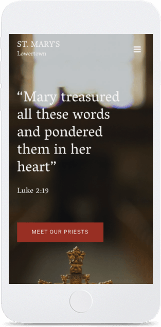 St. Mary's mobile website view