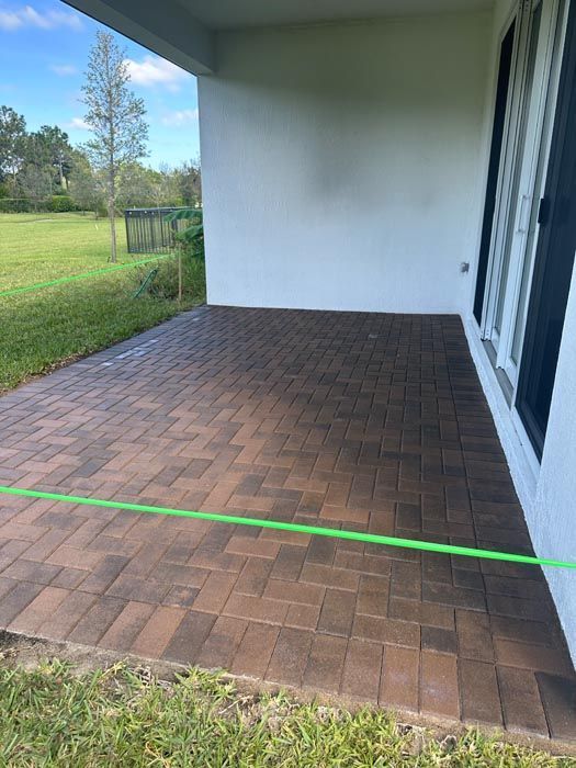 After image of a dirty patio