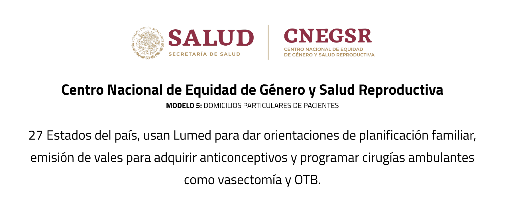 Experiencia en telemedicina CNEGSR para planificación familiar