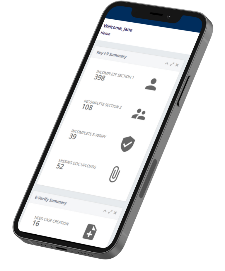 mobile phone with remote I-9 on screen