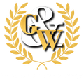Gold laurel wreath icon on a white background