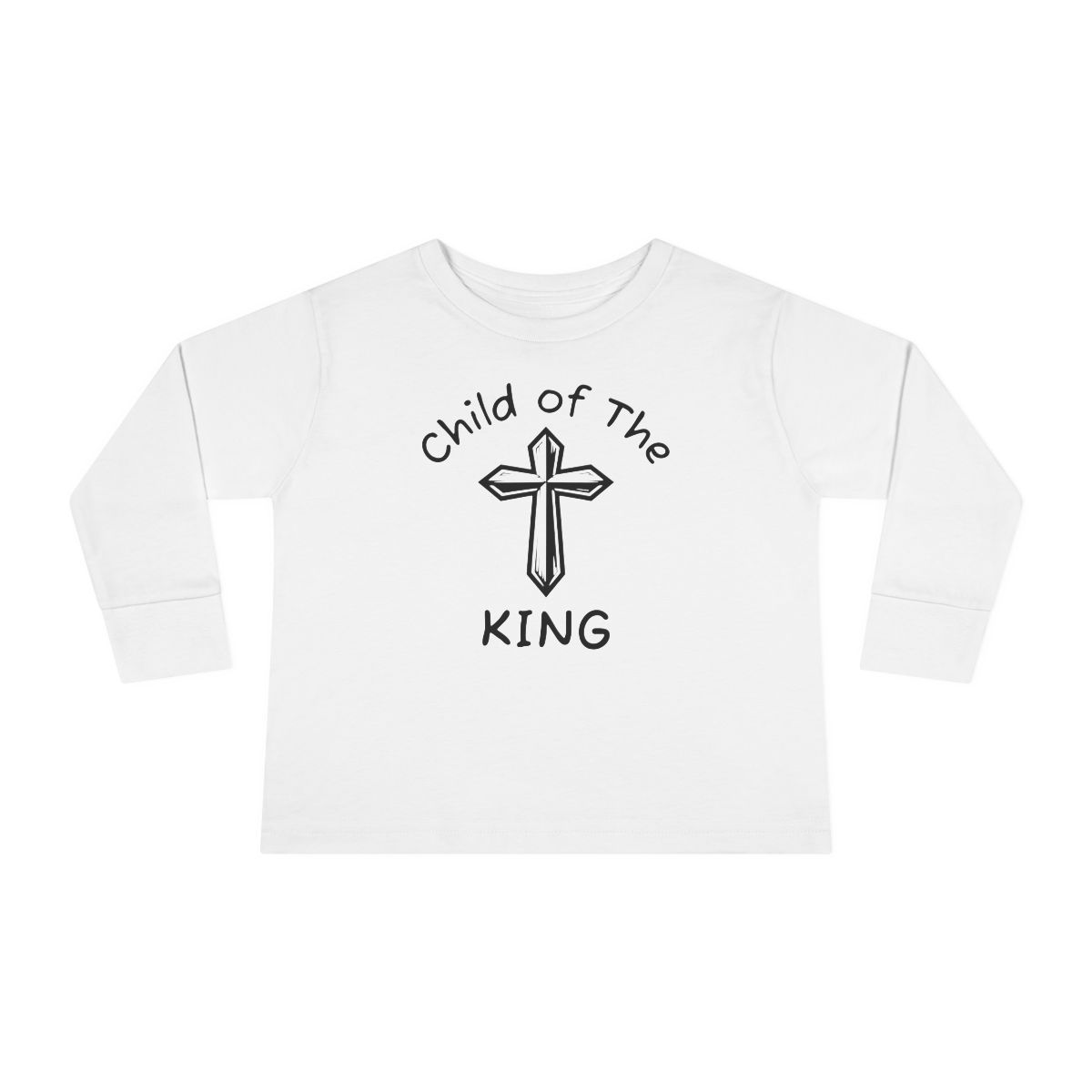 White long-sleeved t-shirt with 