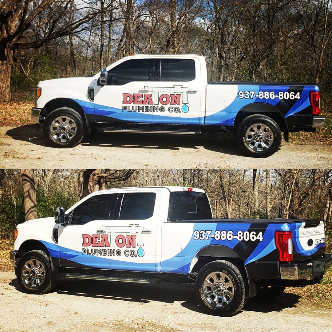 A white pickup truck with 