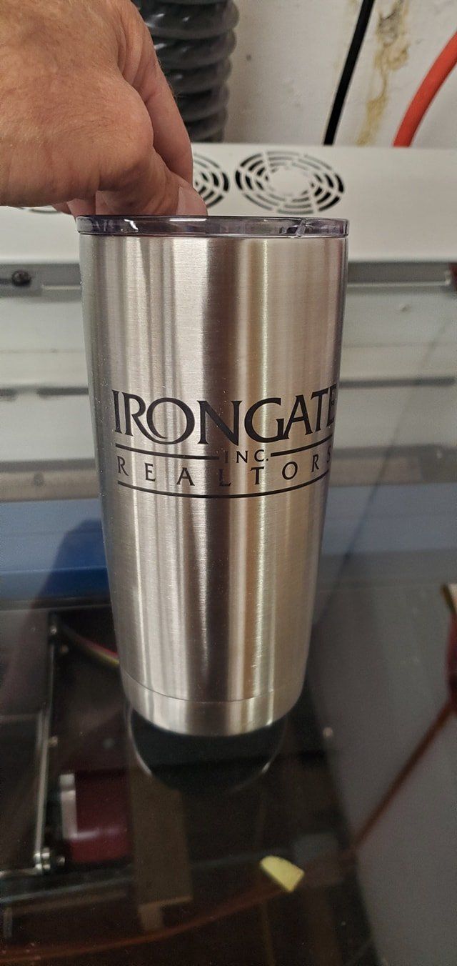 stainless steel tumbler featuring the black