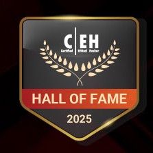 Certified Ethical Hacker Hall of Fame, 2025 recognition badge