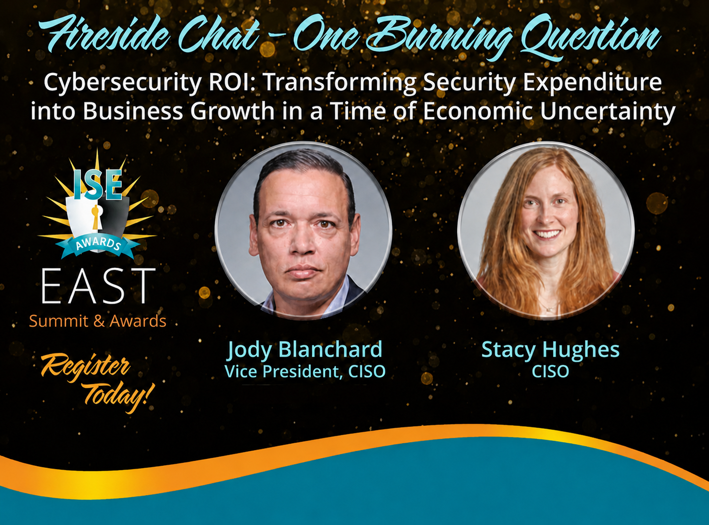 Dr. Jody Blanchard at the ISE East Summit and Awards cybersecurity return on investment fireside chat