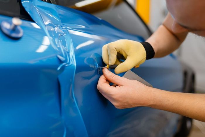 car paint in process