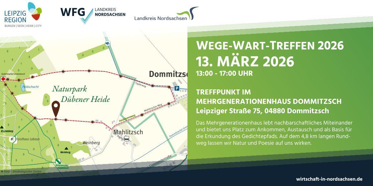 Einladungsfyer für Netzwerktreffen in Dommitzsch