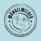 Mängelmelder Logo für Mängelmelder mit Schild, Karte, Werkzeug und Megaphone