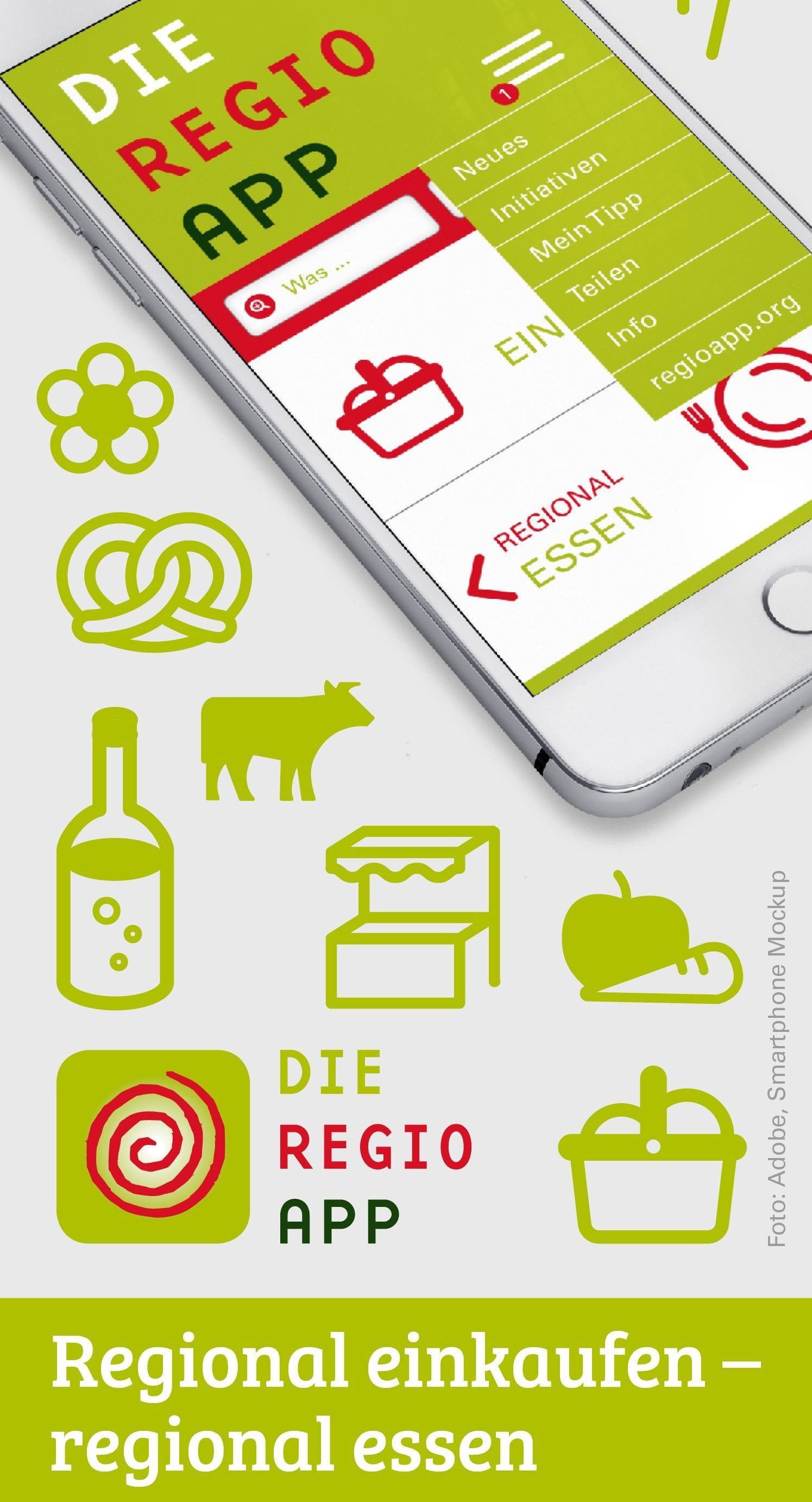 Werbebild für die RegioApp und wofür sie gut ist