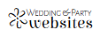 Wedding & Party Websites logo with floral icon and black text