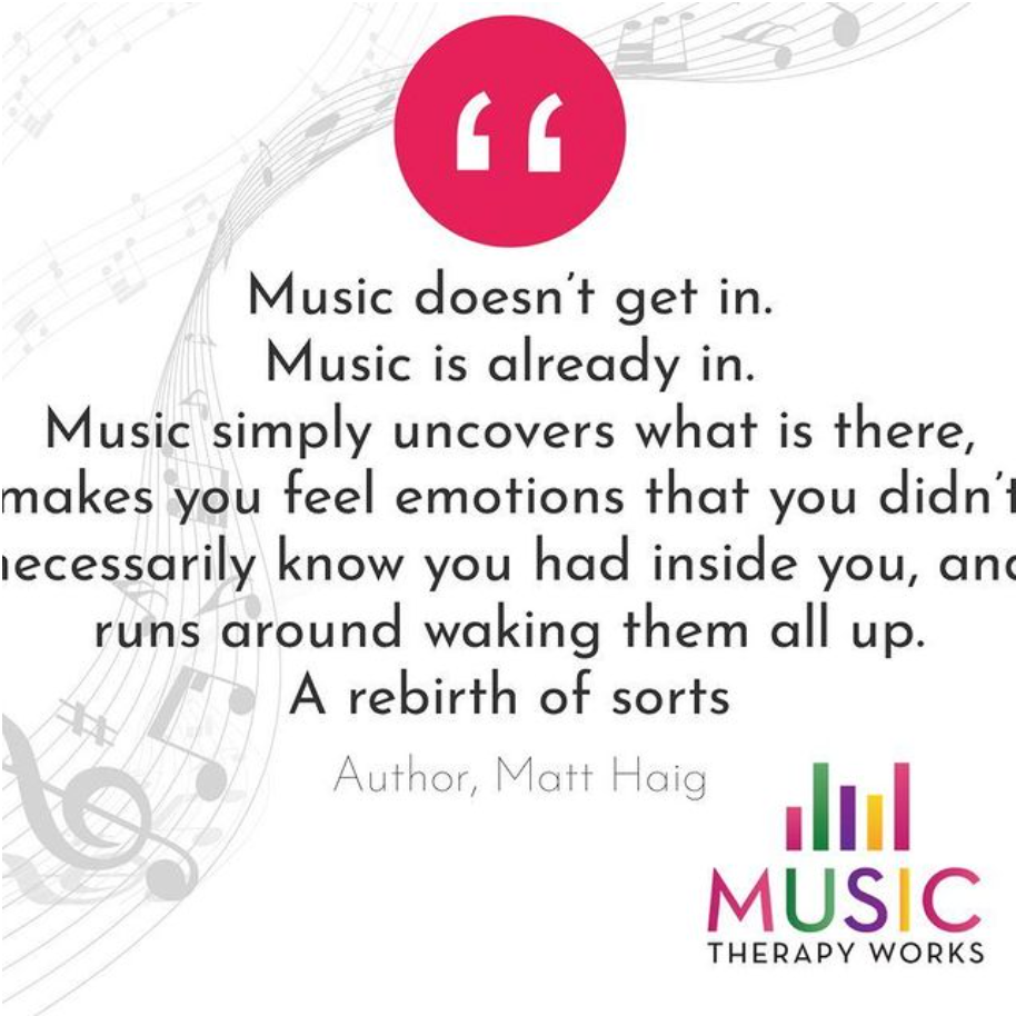 Music does n't get in music is already in music simply uncovers what is there