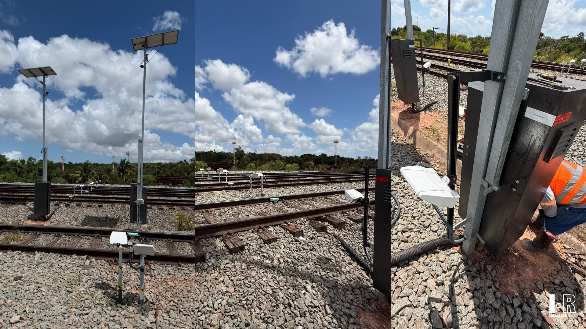 Rail-ID ARK enclosure with log periodic antenna installed trackside