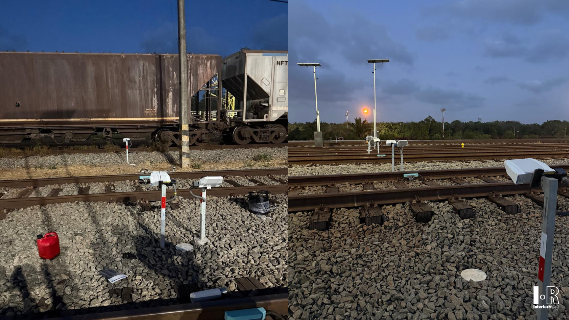 Log periodic antenna mounted for AEI tag reading