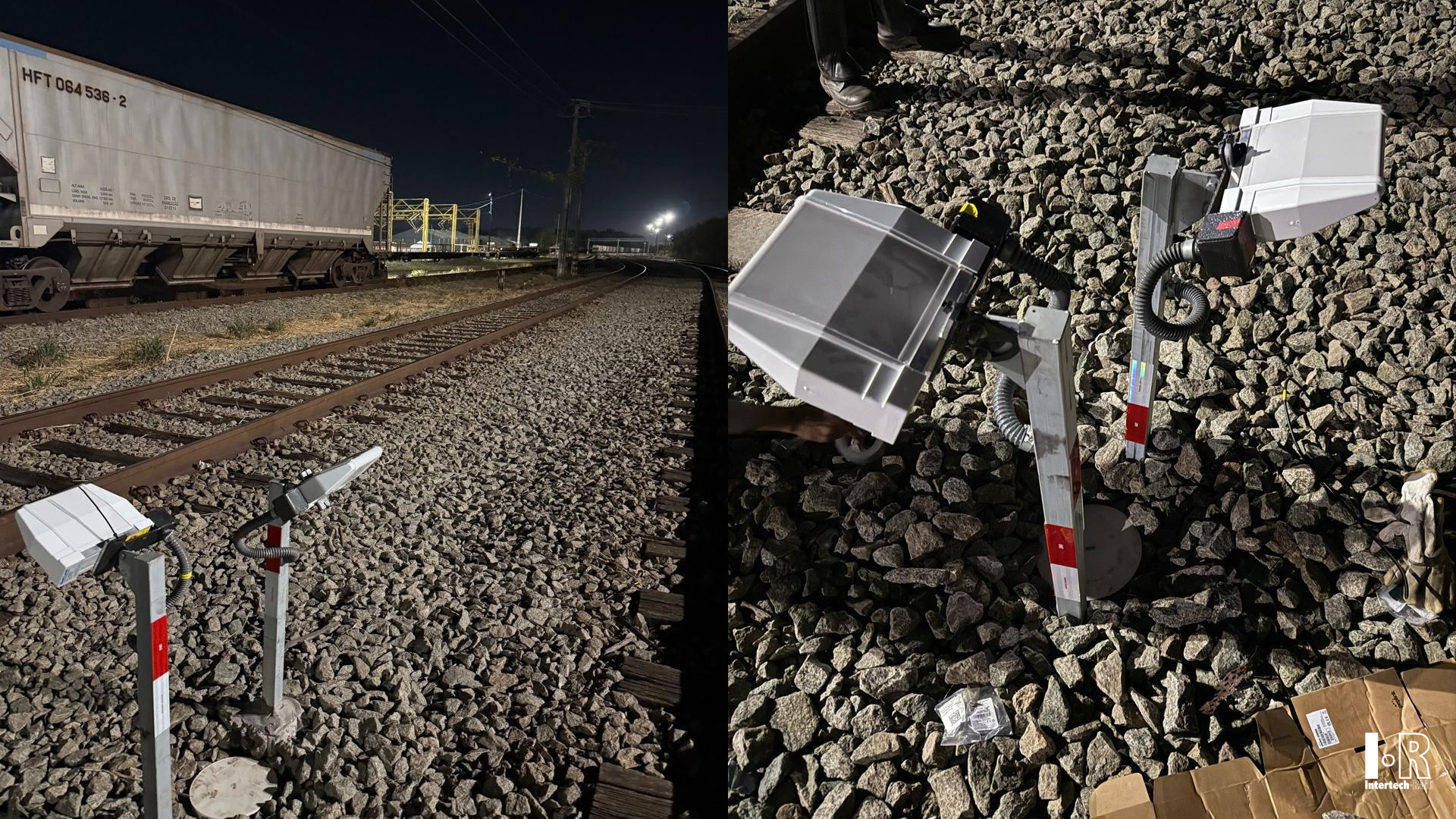 trackside log periodic antenna as part of AEI installation