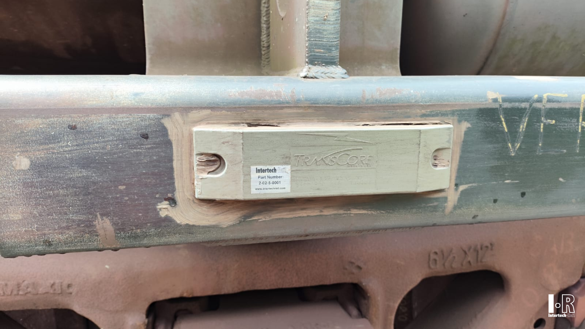 AEI tag mounted on railcar for automatic identification