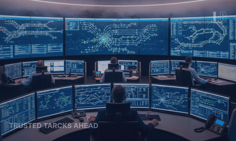 Railway signaling control system with secure network infrastructure protecting fail-safe operations from cyber threats