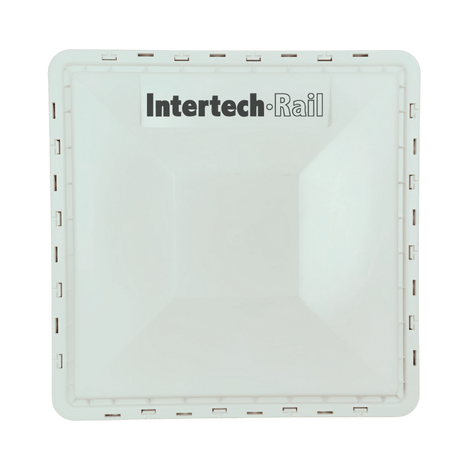 White Intertech-Rail device with a square design, featuring the brand name in black.
