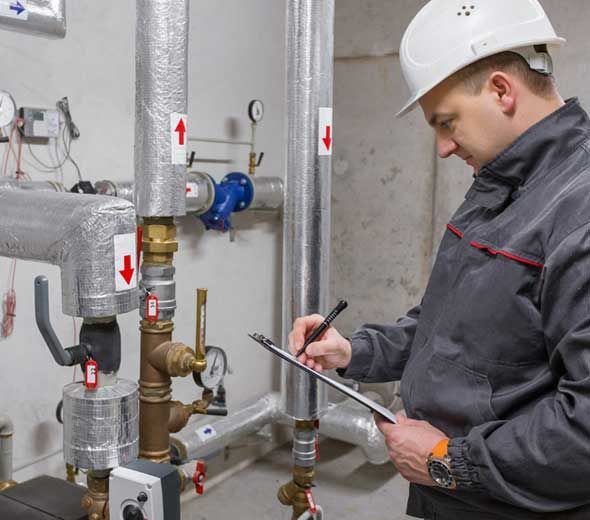 Commercial photo plumbing and heating for Waterworks Services Ltd