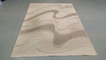 Un tapis avec un motif est posé sur le sol.