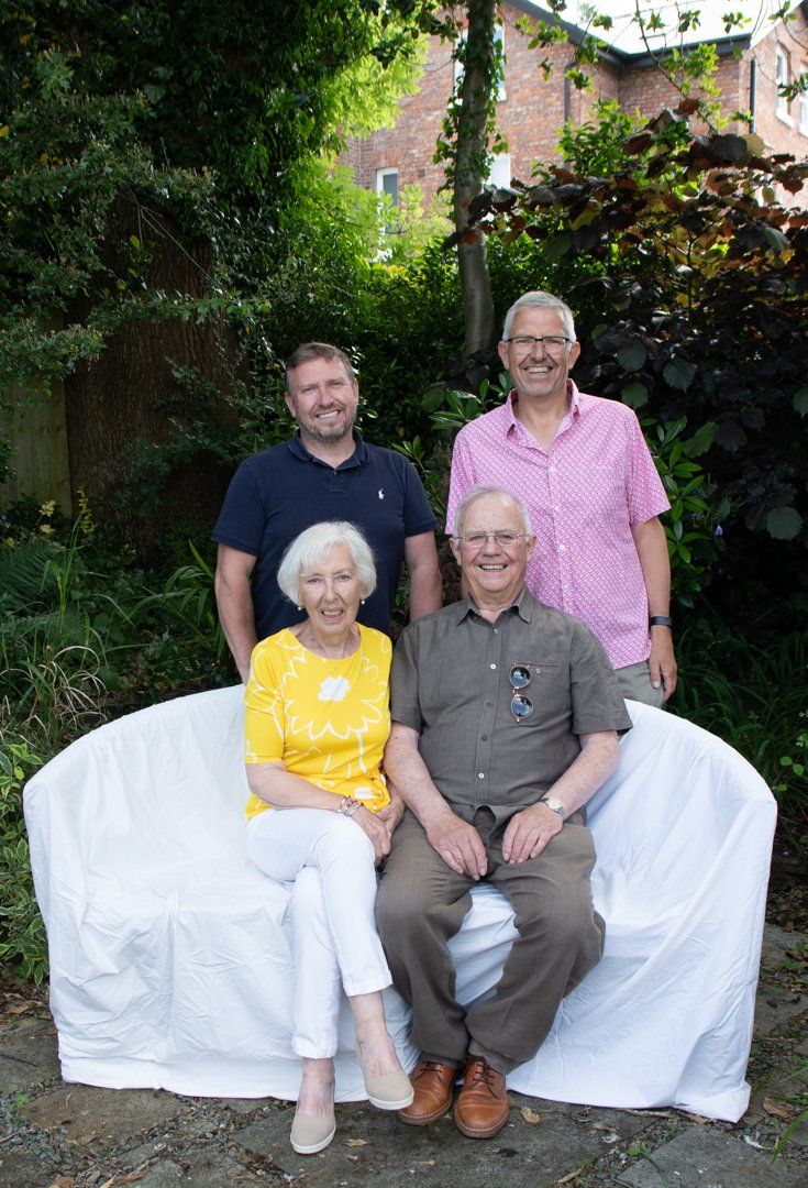 Summer garden party outdoor family portrait photography Stockport