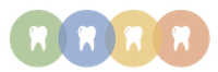 Four teeth in colored overlapping circles.