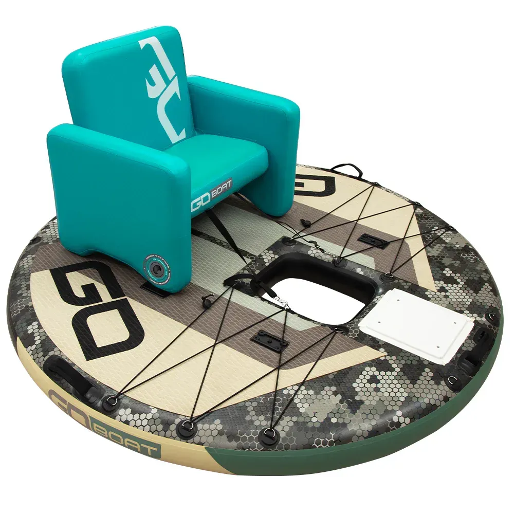 An inflatable couch that looks like a raft