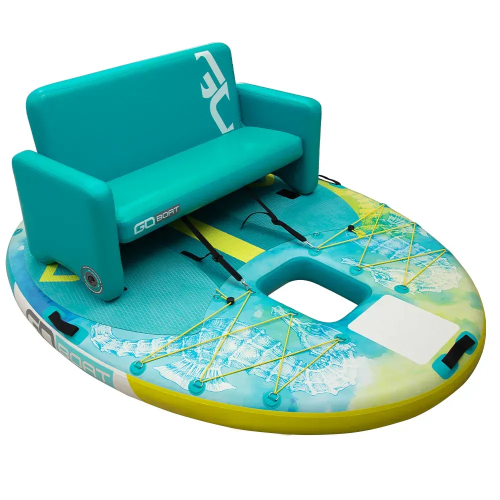 An inflatable couch that looks like a raft