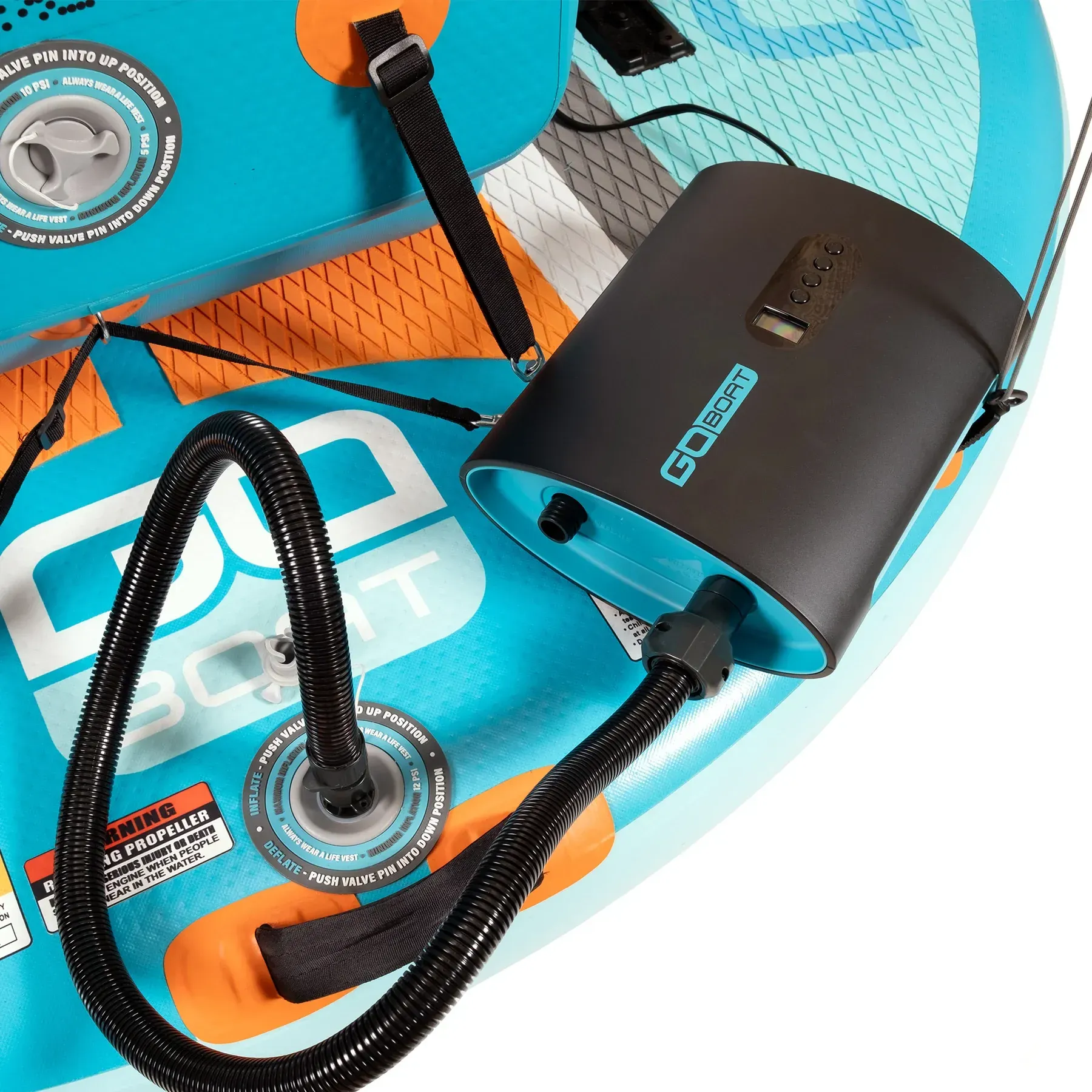 A gopro device is attached to a surfboard
