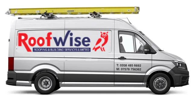 Roofwise Roofing & Guttering Limited Van Roofwise Roofing & Guttering Limited work throughout south west London