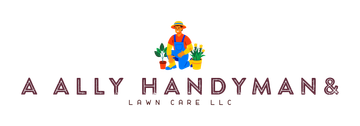 A Ally Handyman & Home Care logo with a colorful handyman figure and brown text on a light background