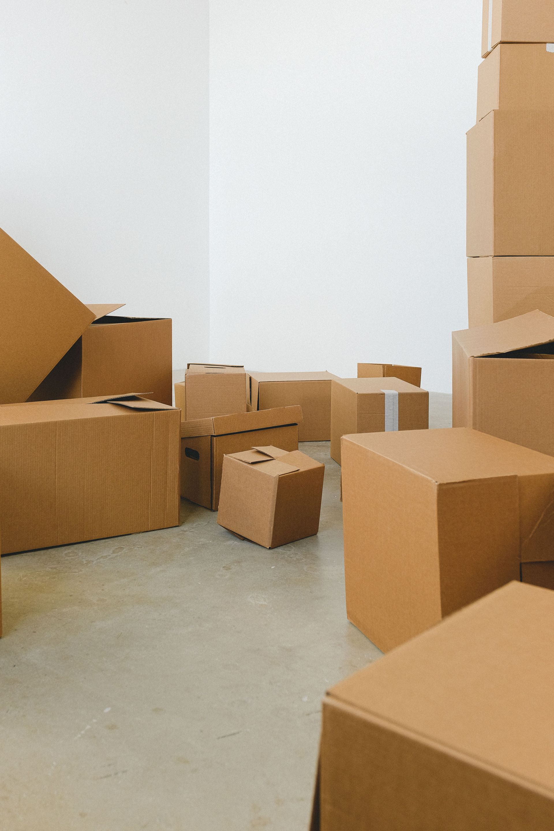 Clean and organized self storage unit interior