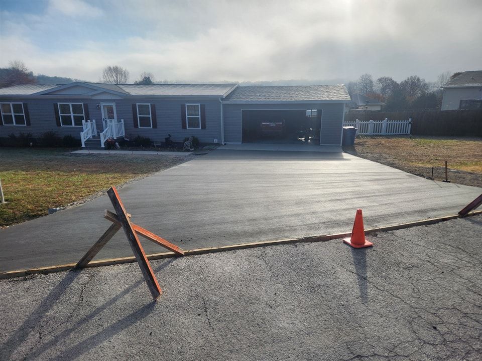 Concrete driveway installation and pour