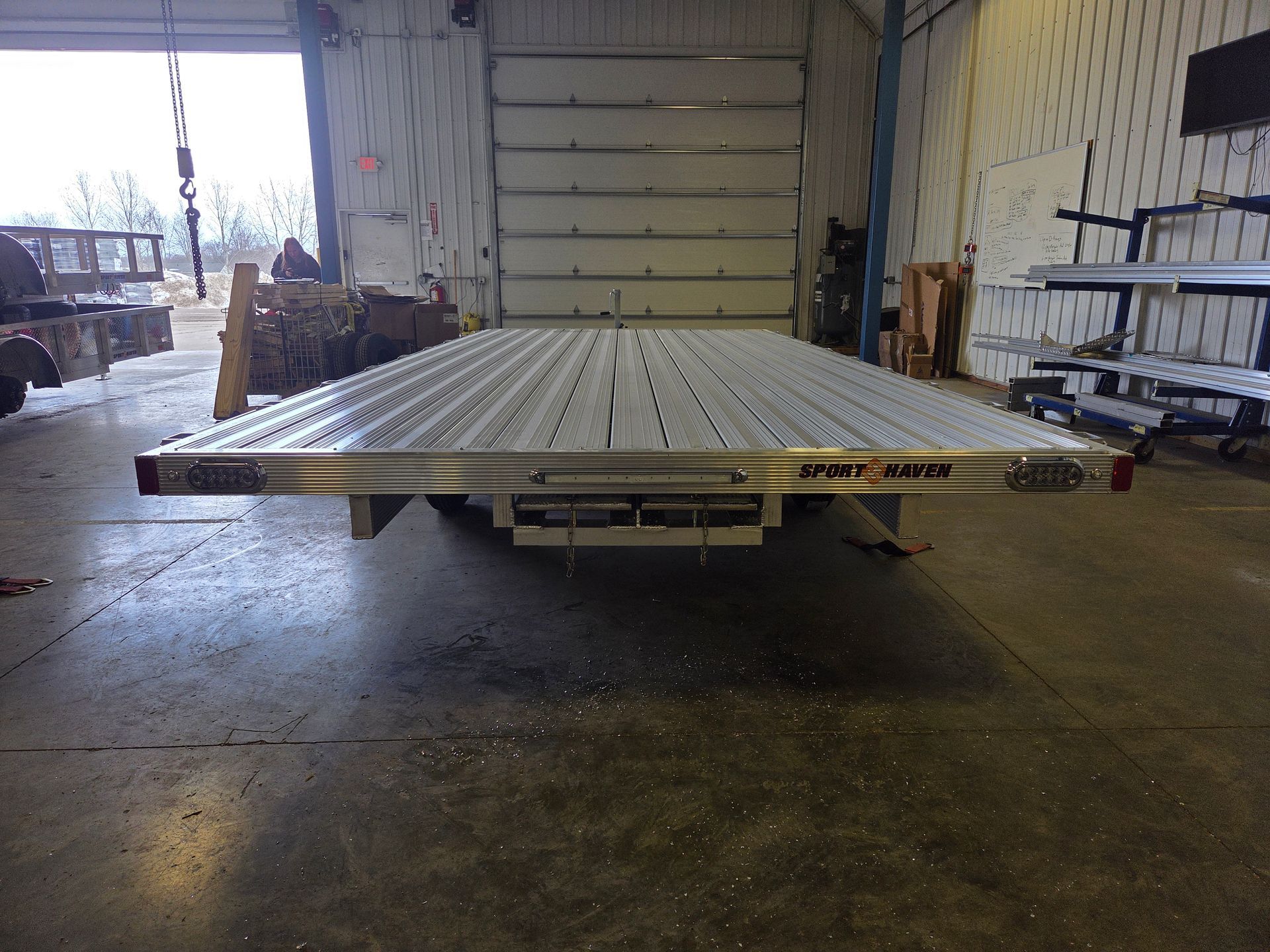 Deluxe Aluminum Deck over utility trailer