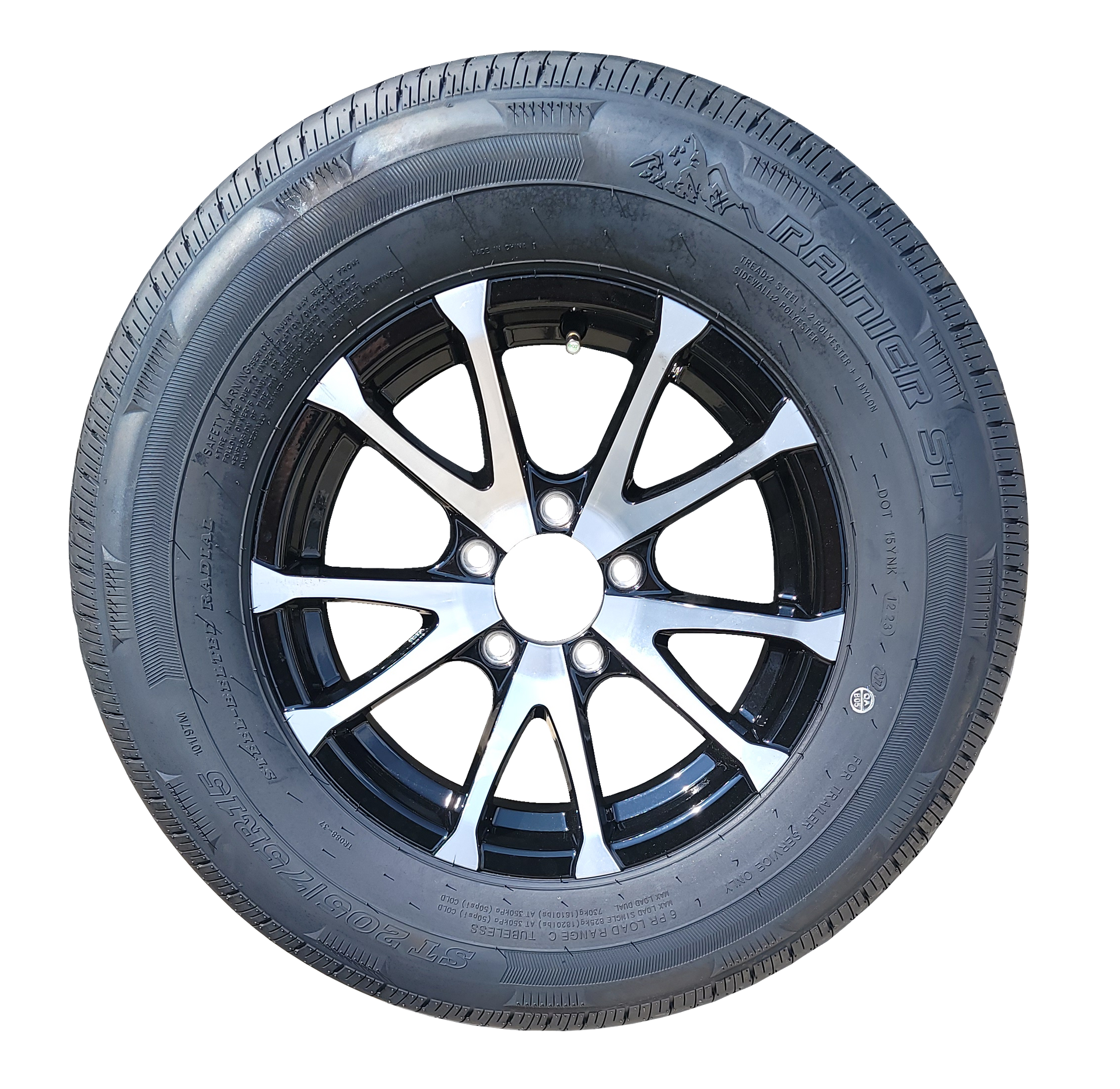 trailer with aluminum wheels