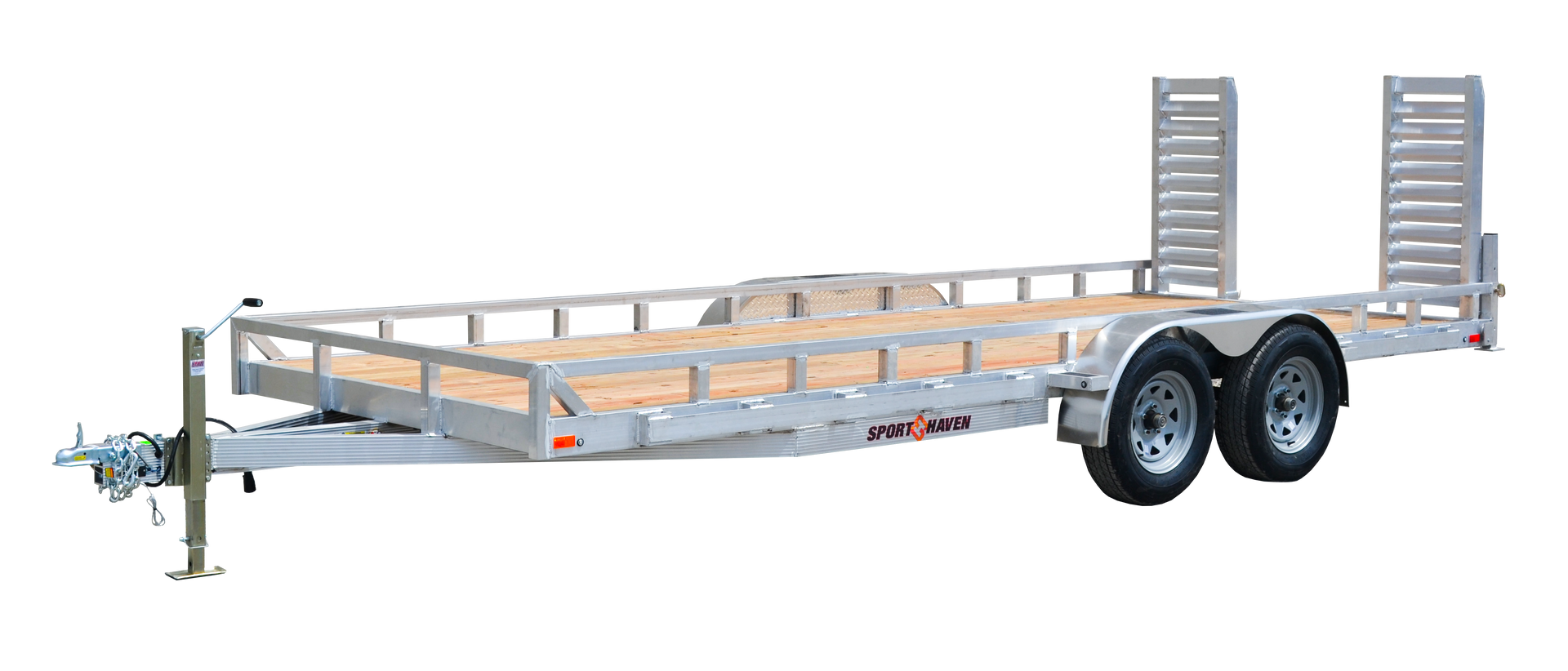 flat bed wood deck trailer