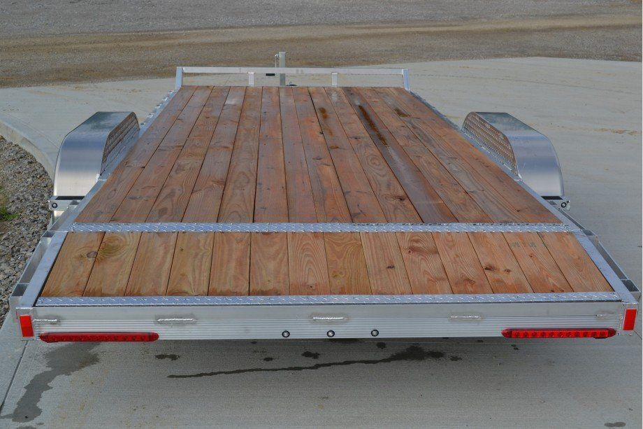 wood decking on AOC trailer