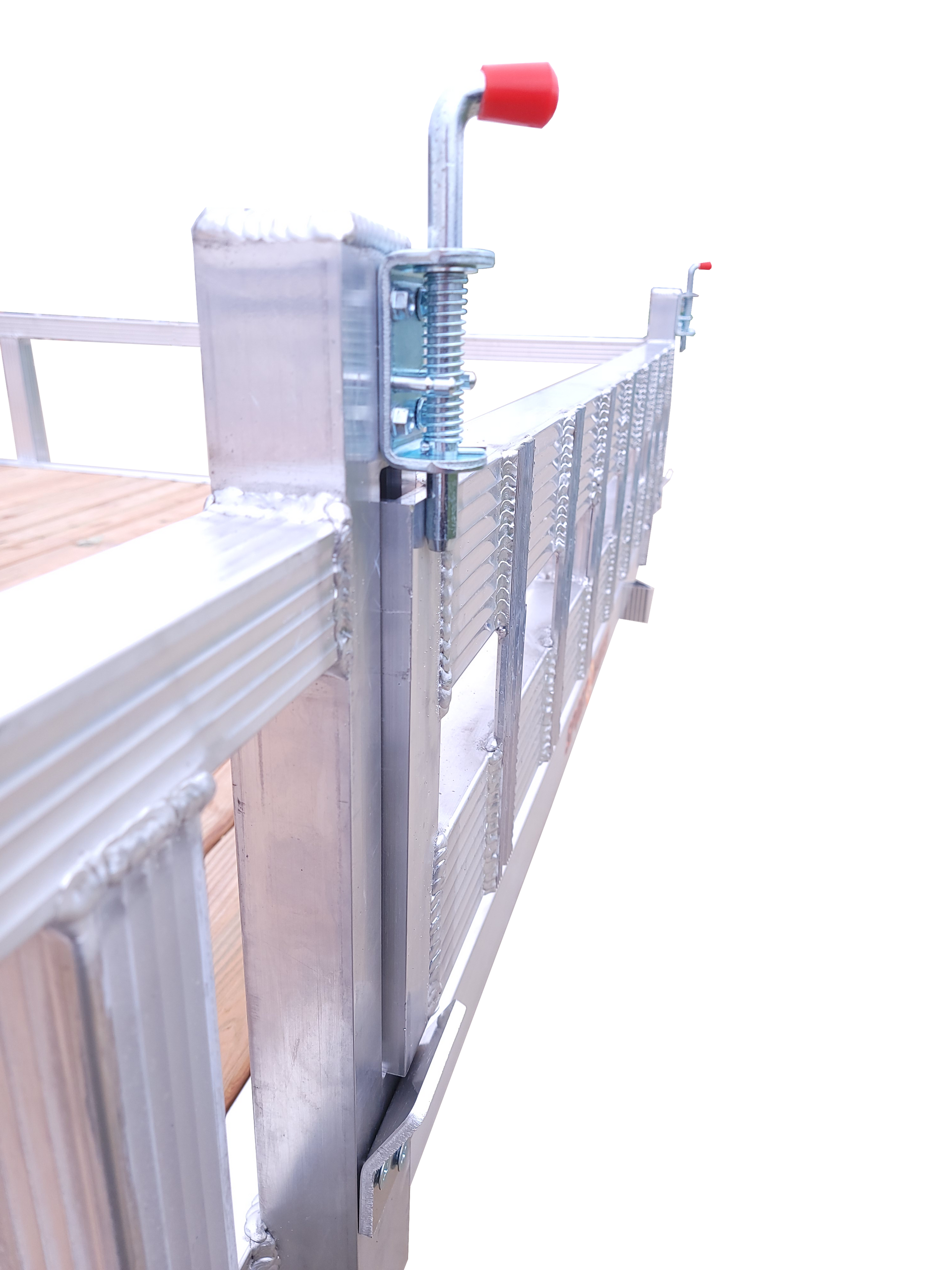 loading ramps removed from aluminum trailer