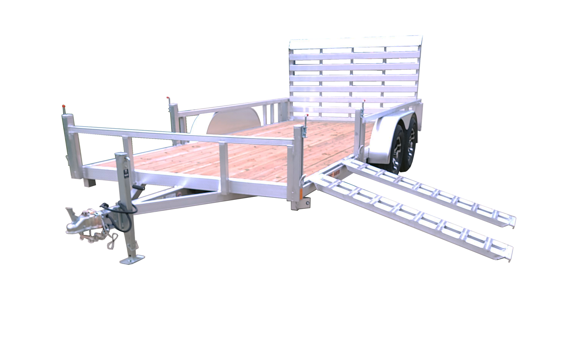 aluminum utility trailer with loading ramp