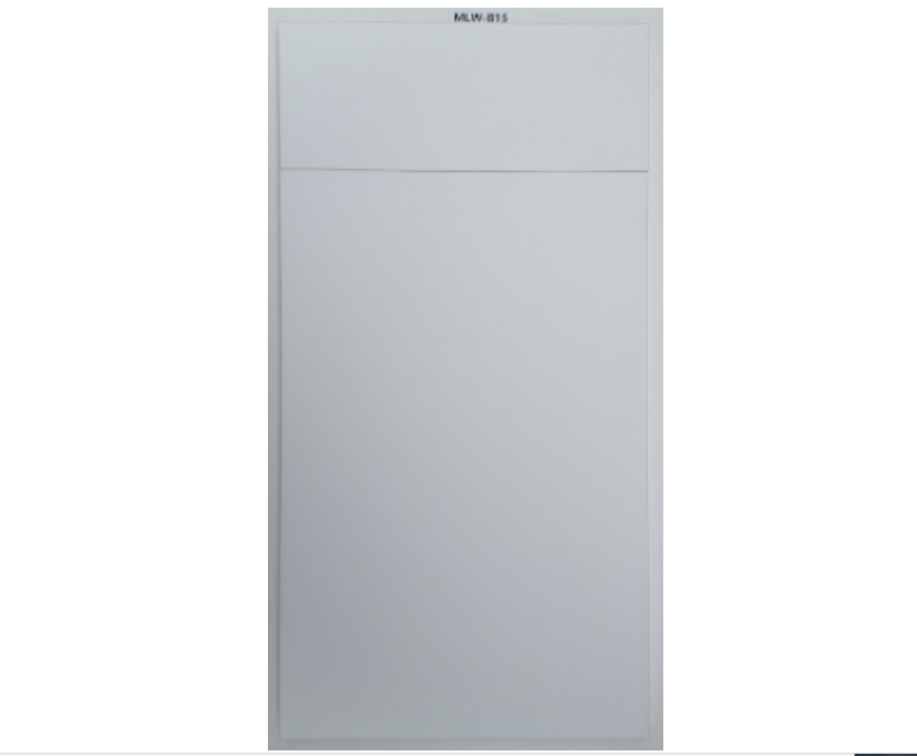 Rectangular light gray mirror with a thin border and a horizontal line.