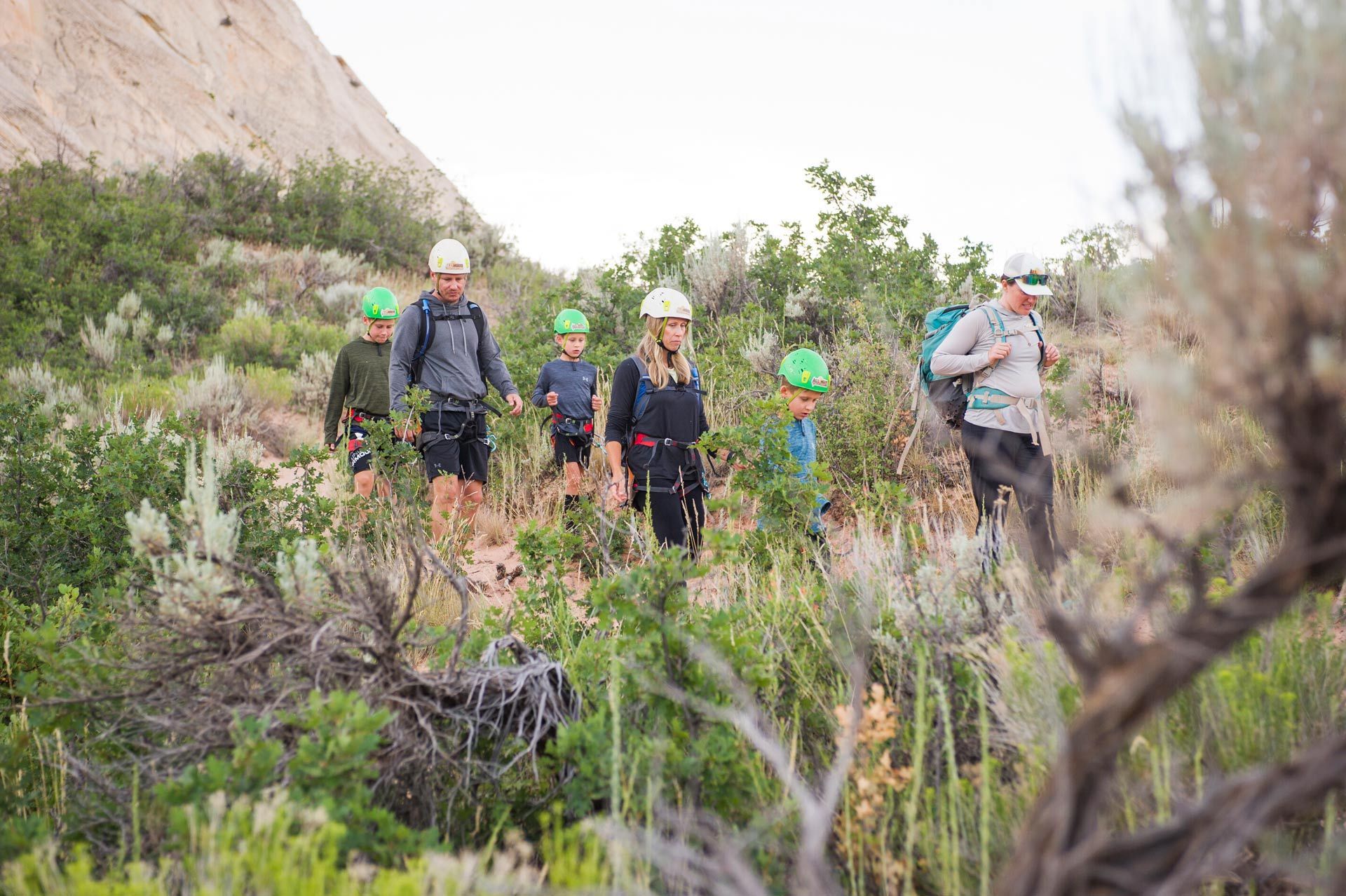 Family hiking trip