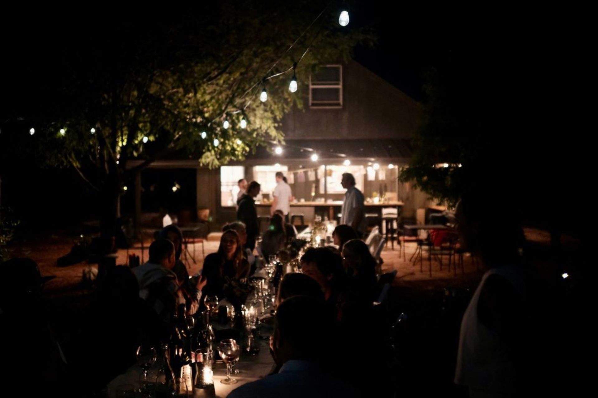 people celebrating in the evening in zion 