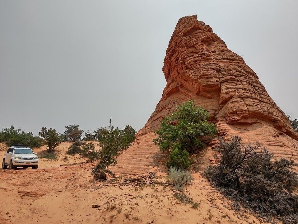 An orange sandstone formation